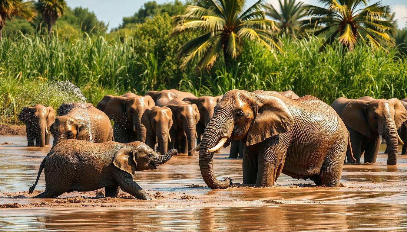 Why Elephants Love Mud Baths