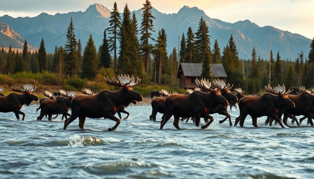 Why Moose Swim Across Rivers During Migration?
