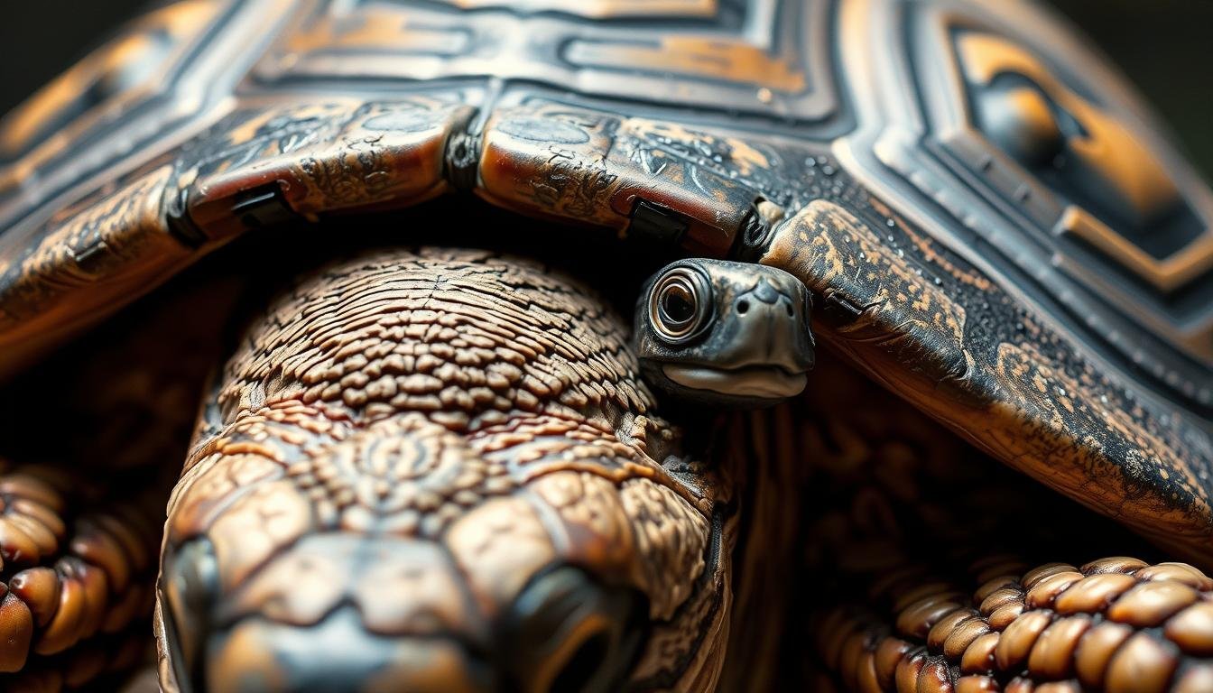 Why Turtles Retract Heads Into Shells for Defense