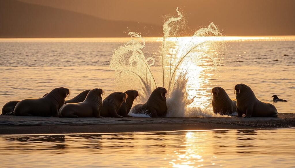 Discover Why Walruses Slap Water with Flippers