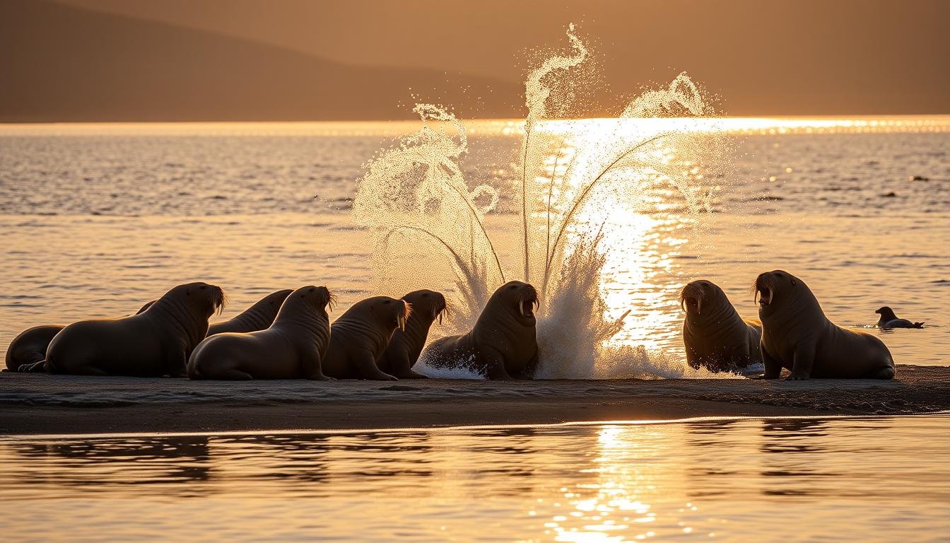 Why Walruses Slap Water with Flippers