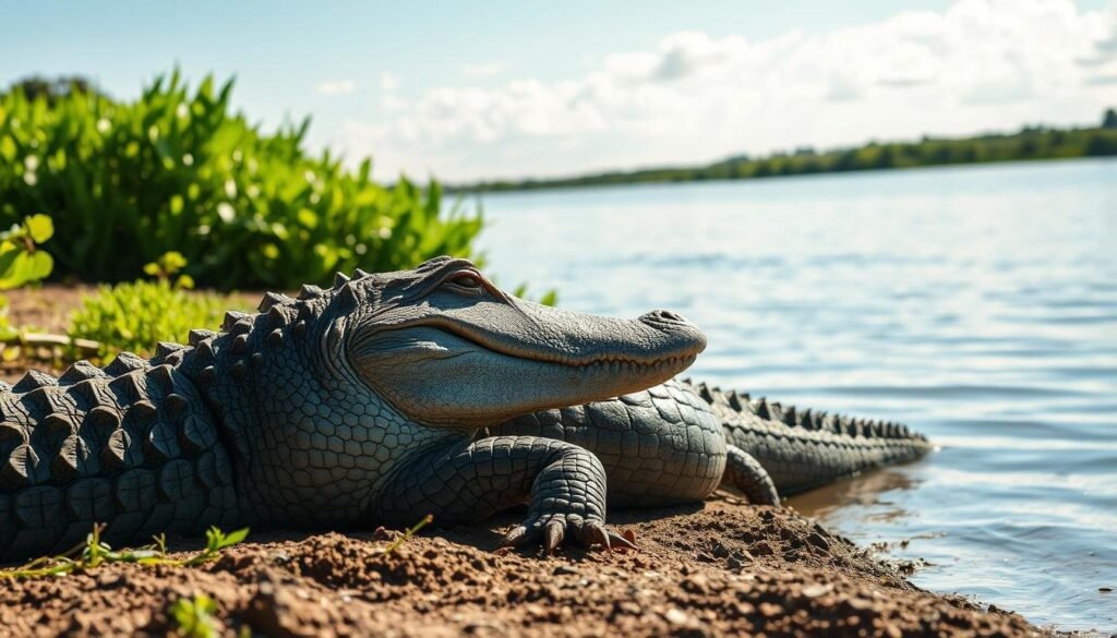 crocodile basking behavior crocodile basking behavior