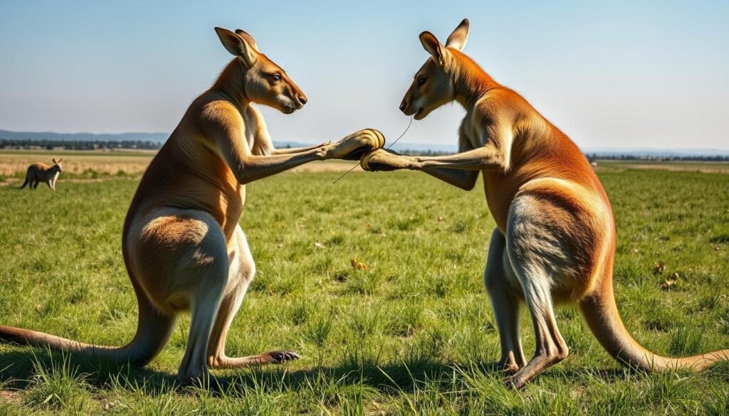 kangaroo fights kangaroo fights